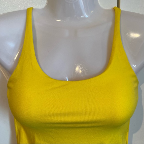Bebe Yellow Racerback Tank Top Size P/S NWT - Picture 6 of 16